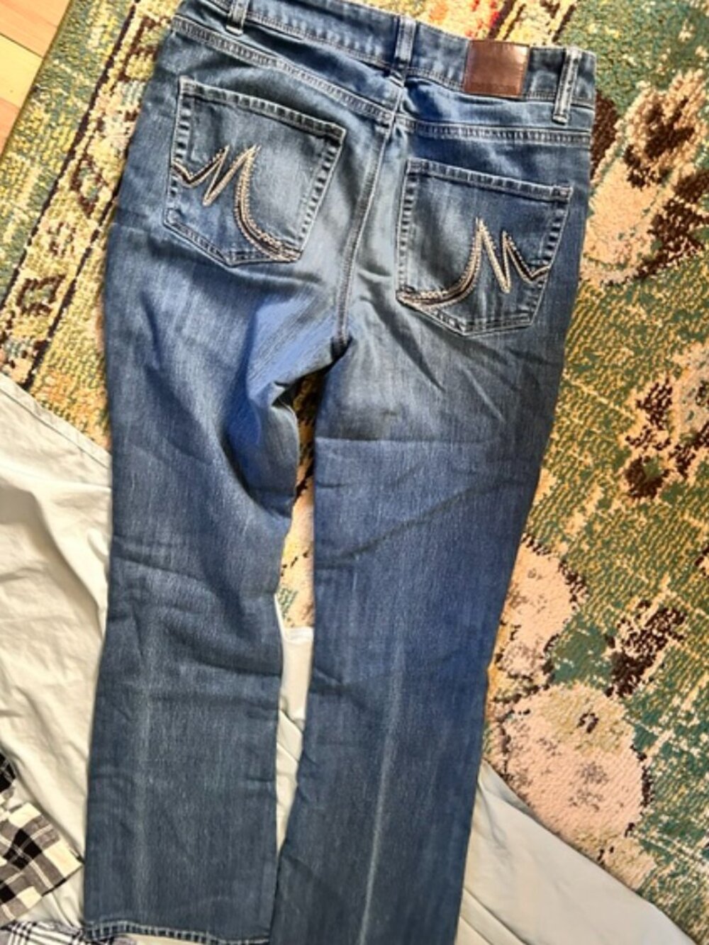 size 6 blue denim jeans womens pants stretch six maurices